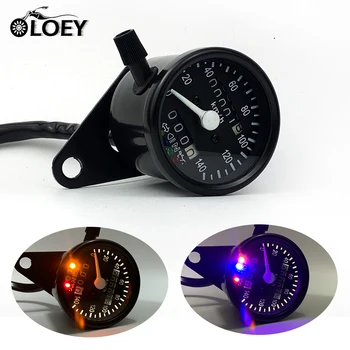 

OLOEY Motorcycle Speedometer Odometer Dual Tachometer Meter LED Backlight Night Readable Motorbike Instruments Speed Indicator