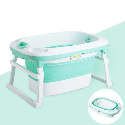 

Folding baby bath barrel large swimming newborn child bath barrel baby supplies bath tub large can sit