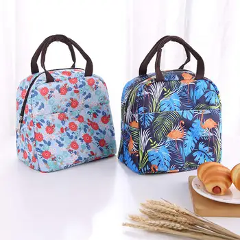 

Bignosedeer Portable Insulated Canvas lunch Bag Thermal Food Picnic Lunch Bags for Women kids Men Flamingo cat Lunch Box Bag Tot