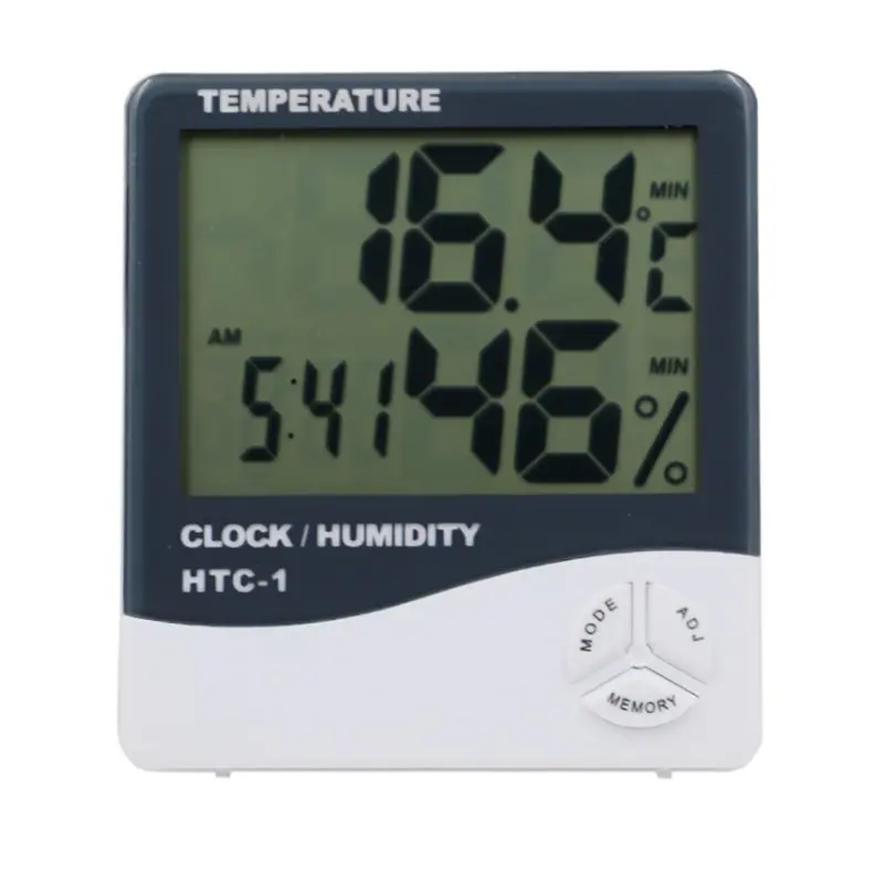 

2018 Home Tem Tool HTC-1 LCD Digital Thermometer Hygrometer Indoor Electronic Temperature Humidity Monitor Clock Weather Station