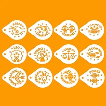 12 шт./компл. Творческий Созвездие торт спрей Трафареты Пластик зодиака торта помадные инструменты для украшения торта