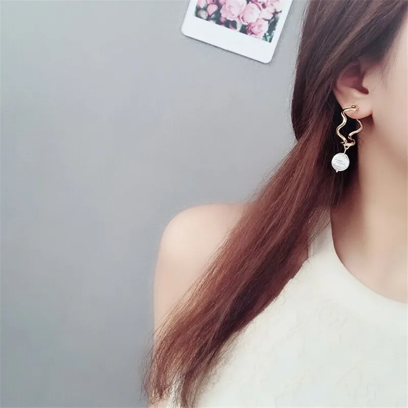 MENGJIQIAO 2018 New Trendy Many Styles Beaded Simulated Pearl Drop Earrings For Women Cute Bowknot Circle Pendientes Mujer Moda
