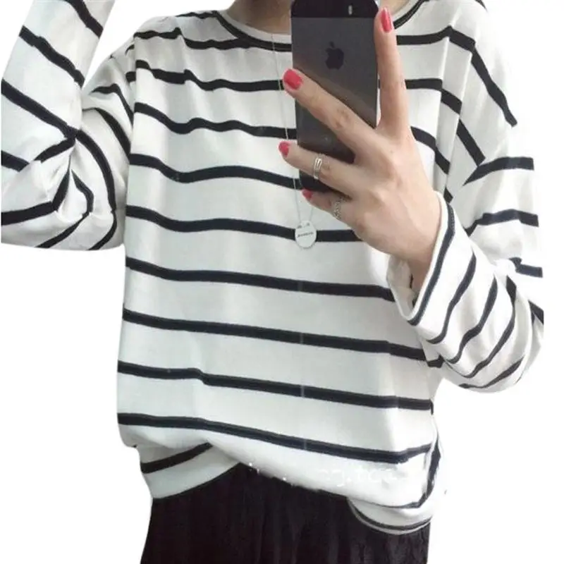 black and white striped sweatshirt