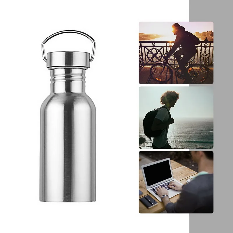 

2018 Fashion Hot Sale 750ml Single Wall Stainless Steel Sports Kettle Outdoor Bicycle My Water Bottle