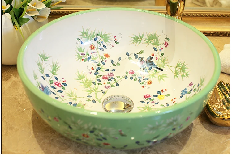 Porcelain wash basin sink ceramic basin sink Counter Top Wash Basin bathroom ceramic artistic bathroom sinks (4)