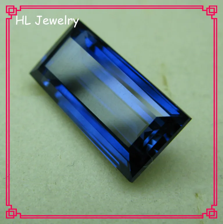 

Lab Created Retangle 17*8mm Stone 33# Color Synthetic Blue Corundum Loose Stone