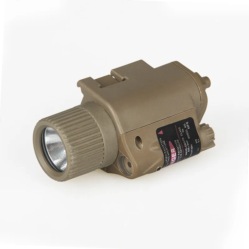 Тактический светодиодный фонарик M6 белый свет с красным лазерным охотничий прицел gz150003R - Цвет: Tan