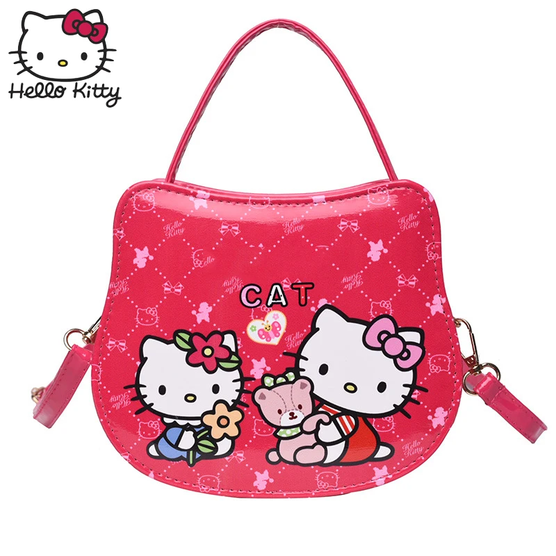 Hello kitty,, сумка, ручная сумка, модная, на одно плечо, Диагональная Сумка, милая, для девочек, мультяшная, розовая, детская, школьная, плюшевая сумка-рюкзак