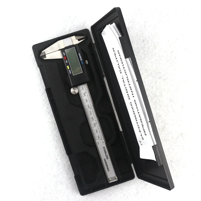 

Electronic Digital Vernier Caliper 150mm Stainless Steel Rule Gauge Micrometer 6 Inch LCD Measuring Ruler Tool With Plastic Box