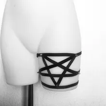 Новая модная мягкая Готическая пятиконечная звезда, удерживающая ногу, сексуальная подвязка для ногтей, пояс, сексуальная панк-подвязка, свадебная подвязка