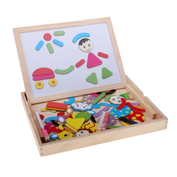

Kids Table Wooden Easel Magnetic Doodle Drawing Blackboard Drawing Board Educational Toys For Children