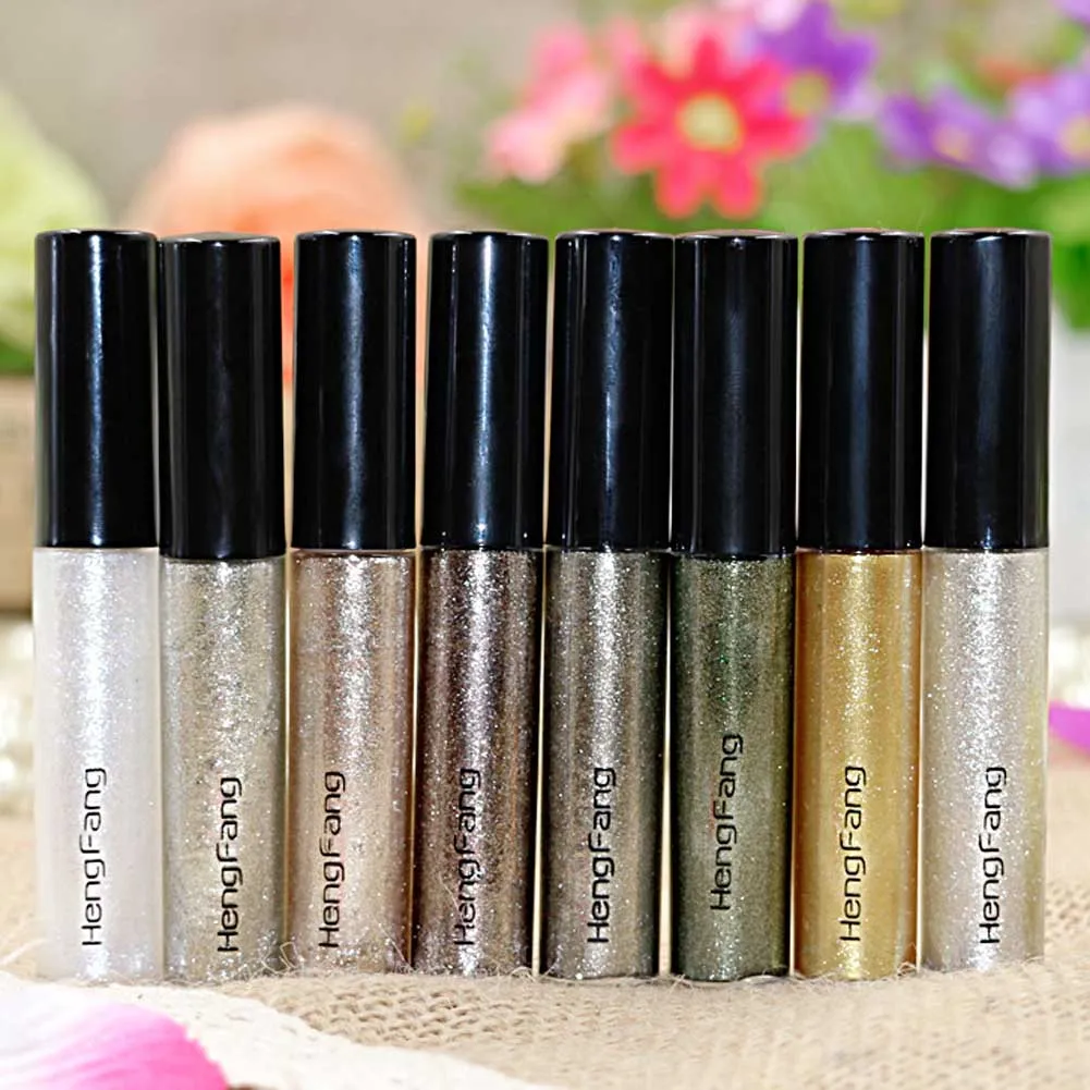 

Hot Color Pencils Eye Liner Makeup Natural Waterproof Shimmer White Gold Silver Make Up Liquid Shining Glitter Eyeliner