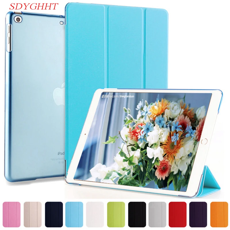 

Case For ipad Air 1 / 9.7 inch NEW 2017 2018 Model A1822 A1823 A1893 A1954 Color PU Ultra Slim Magnet wake Smart Cover Case