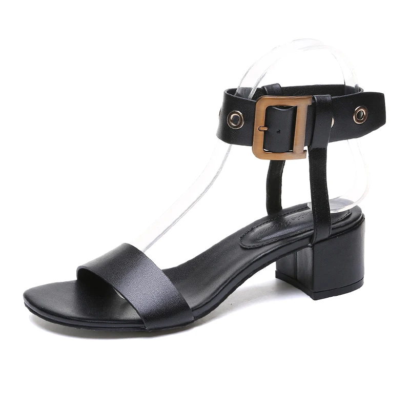 

Fashion 2019 Shoes Women Open Toe Sandals Women Summer Shoes High Heels Dress Sandals Heeled Buckle Strap Gladiator Sandals