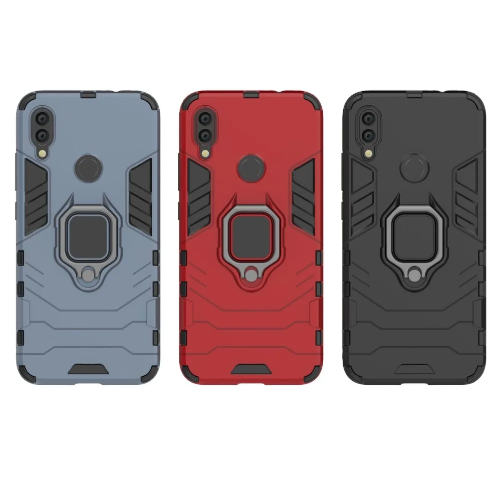 

10pcs/lot 2 in 1 Hybrid Shockproof cover Armor Ring Case For Xiaomi cc9 redmi 7A note 7 K20 9 9T A3 lite SE play pro
