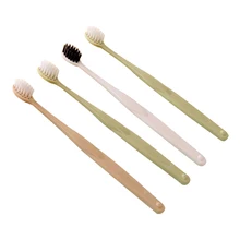 4 шт. Мягкая зубная щетка с бамбуковым углем, зубные щетки для ухода за полостью рта, зубные щетки для взрослых, гигиена полости рта для домашнего использования в путешествиях, защита зубов, гингива