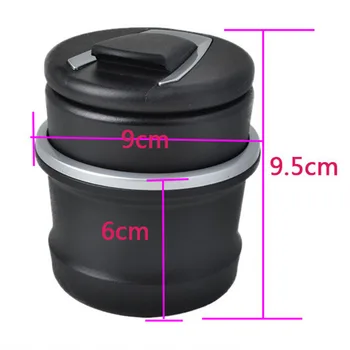 

Car Interior Ashtray Auto Ash Tray Storage Jar LED Blue Light Display For BMW