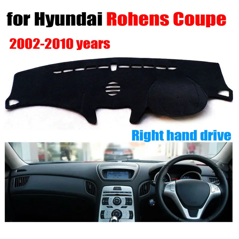 Автомобильный коврик RKAC для приборной панели Hyundai Rohens Coupe 2002-2010 правого руля
