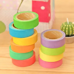 

10 pcs/lot DIY Cute Candy Color Japanese Adhesive Tapes Washi Paper Masking Stickers for Decoration Scrapbooking Korea