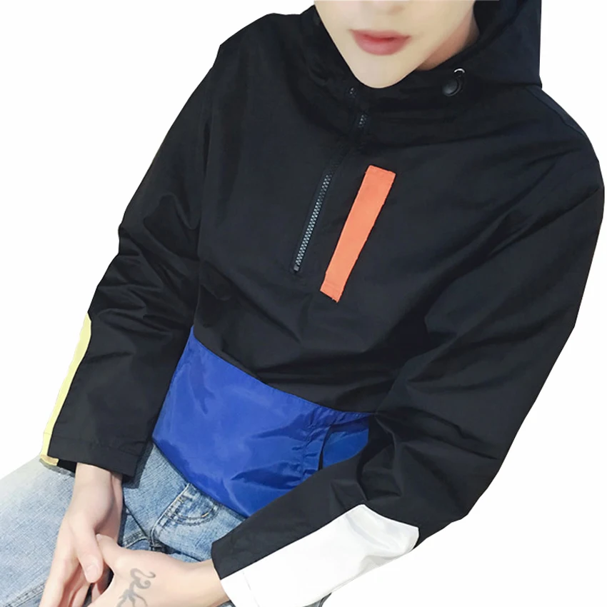 New Fashion Trend Men Pullover Jackets Designer Half Zipper Collar