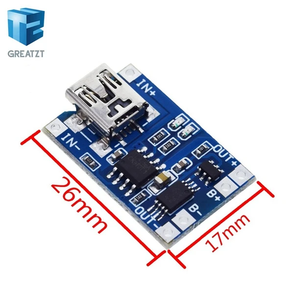 GREATZT type-c/Micro USB 5V 1A 18650 TP4056 модуль зарядного устройства литиевой батареи зарядная плата с защитой двойные функции 1A L - Цвет: 18650 Mini