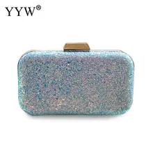 Милая маленькая сумка-клатч из ПВХ с блестками, Женская Мини-сумочка небесно-голубого цвета, сумочка для свадебного банкета, элегантная вечерняя сумочка, клатчи