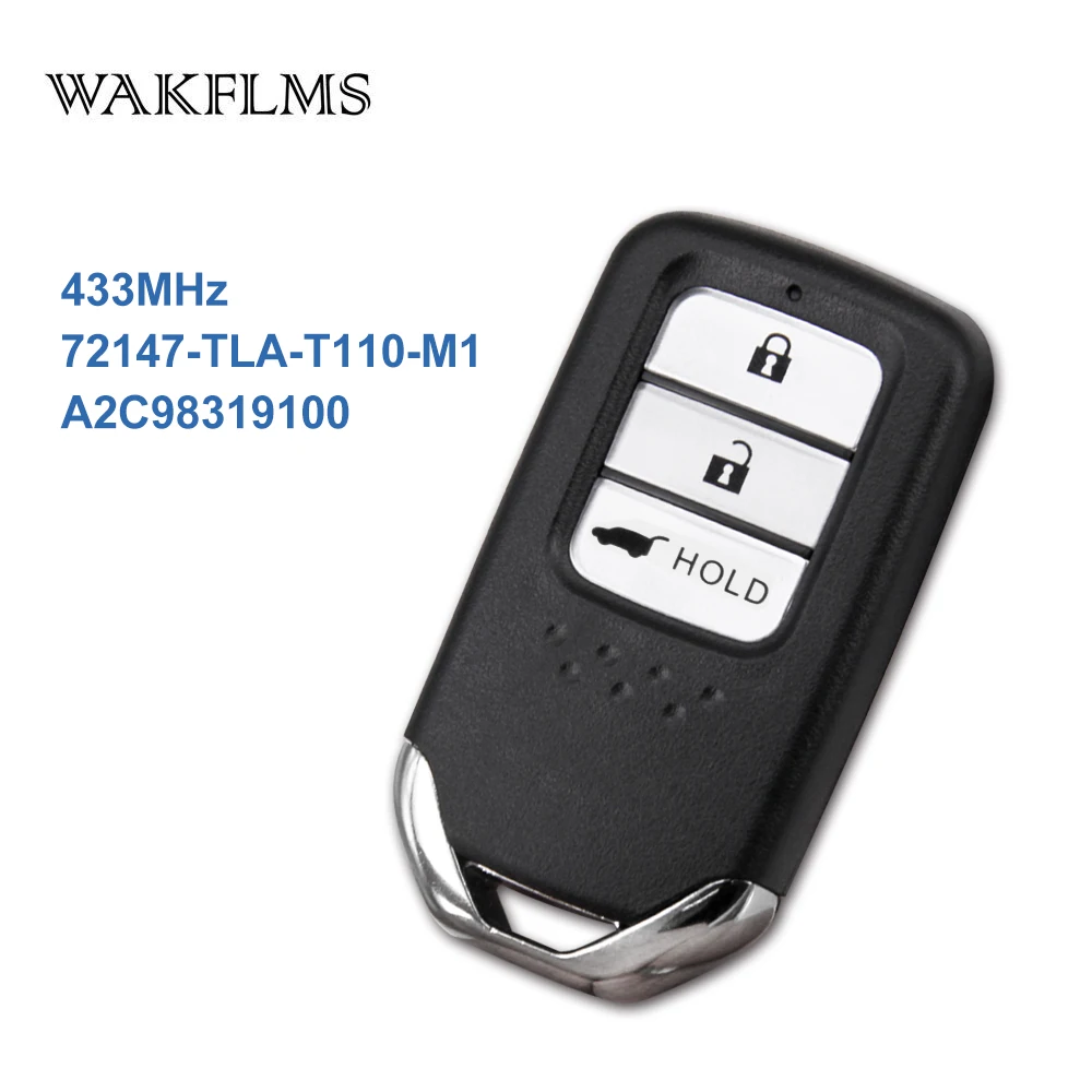 

3 btns Remote Smart car key 433Mhz For Honda CRV 2018 with NCF2951X / HITAG 3 / 47 CHIP 72147-TLA-T110-M1 72147-TLA-G110-M1