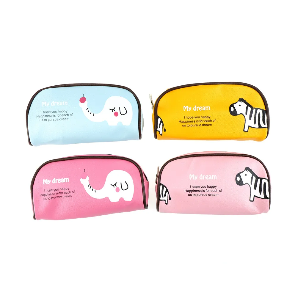 Cosmetic Pouch Makeup Bag Cute Cartoon Animal Pencil Case Pencil Box Student Pen Bag Purse School Supply