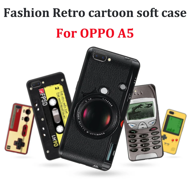 6.2inch For OPPO A5 Case Soft phone cases A 5 cover back case retro cartoon OPPOA5 fundas capas skin | Мобильные телефоны и
