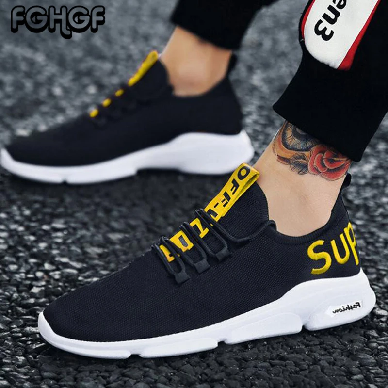 

2018 Autumn Men vulcanize shoes Fashion Breathable mesh lace-up Sneakers New Man shoes brand Training shoes chaussure homme M762