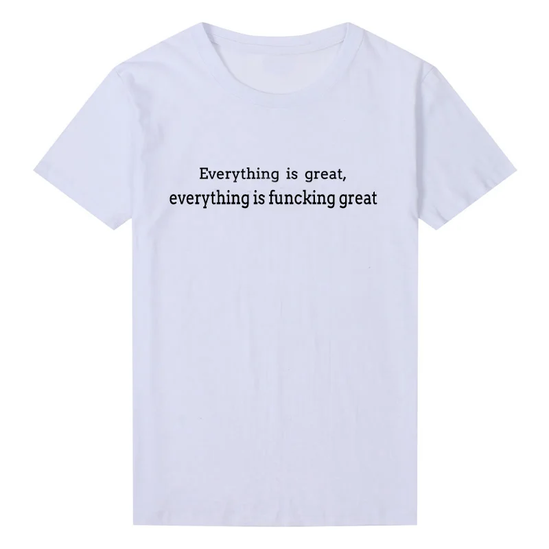 Pkorli Louis Tomlinson T-Shirt Women Everything Is Great Everything Is Funckin Great Letters Printing Women'S Clothing Tops