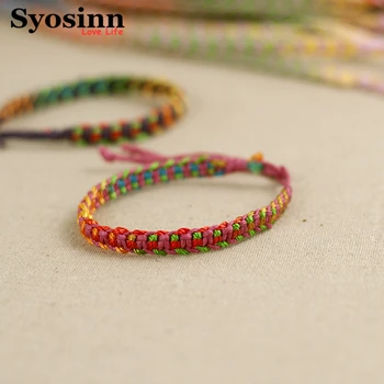 

ABL058(120), Colorful Handmade Thread Weave Woven Braided Rope String Strand Friendship Bracelet