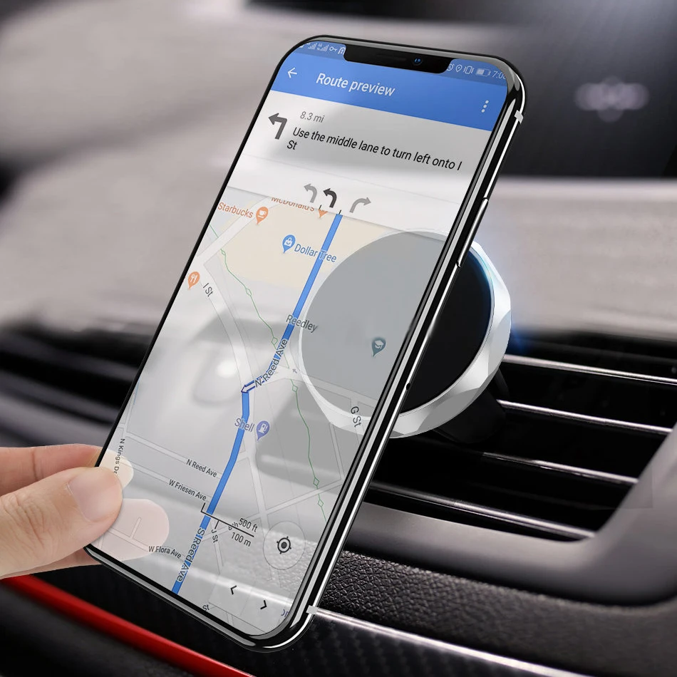 

Universal Car Phone Holder Magnetic Air Vent Mount Stand 360 Rotation Mobile Phone Holder for iPhone 7 5s 6 Plus Samsung
