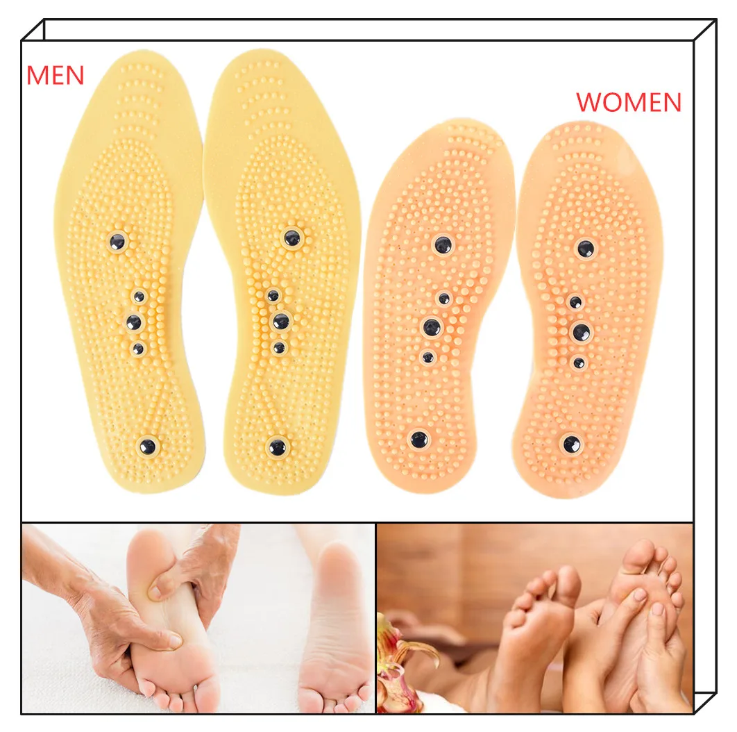 HOT 1Pair Magnet Insoles Foot Care For Men/Women High Quality Magnetic Therapy Shoe Comfort Pads Foot Care