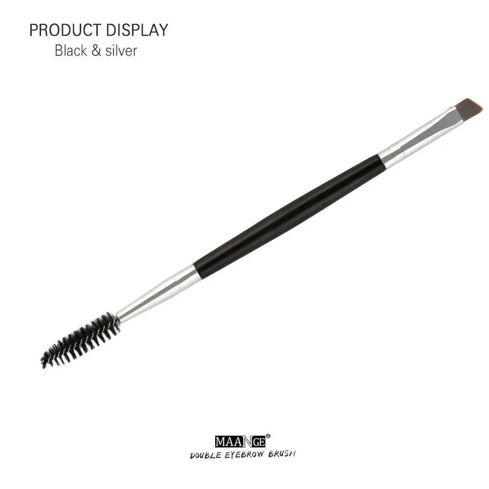 MSQ кисть Duo Brow Кисть для макияжа с деревянной ручкой двухсторонняя плоская угловая кисть для бровей Z4