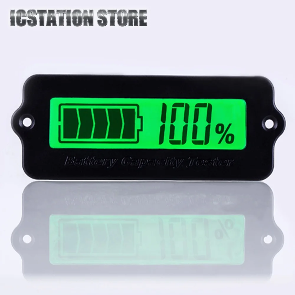 

LY6W Battery Capacity Tester Indicator For 12V Lead Acid Battery 8-63V Green Light LCD Power Display Module