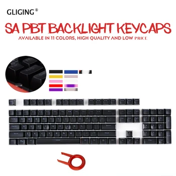 

104 Keys/set SA Height Double-Shot Backlit Ball Keycaps CARBON PBT Key Caps For Cherry MX Mechanical Keyboard