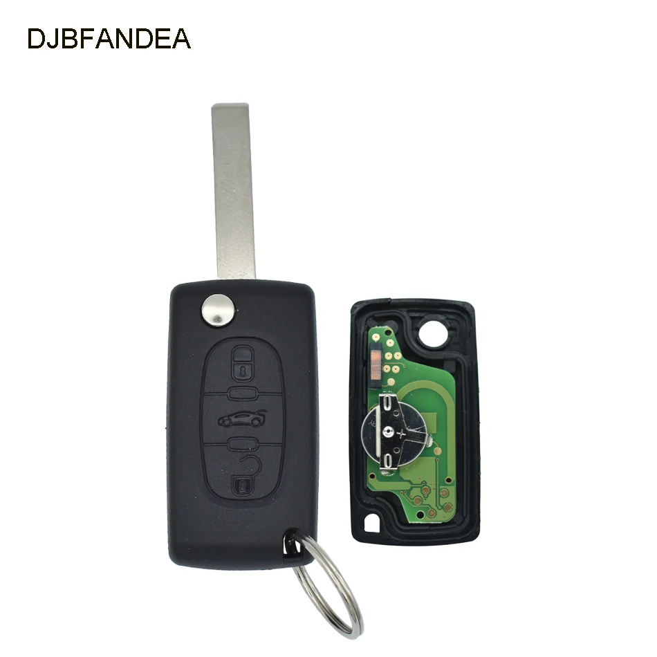 

DJBFANDEA CE0523 Remote Control Car Key for Peugeot 807 407 308 307 207 CC SW Expert Partner Flip Auto Key HU83 Blade
