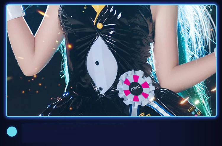 Карнавальный Костюм VOCALOID Hatsune Miku, платье лолиты с кроликом для девочек, PU Униформа костюмы для Хэллоуина для женщин, одежда в стиле аниме, наряды