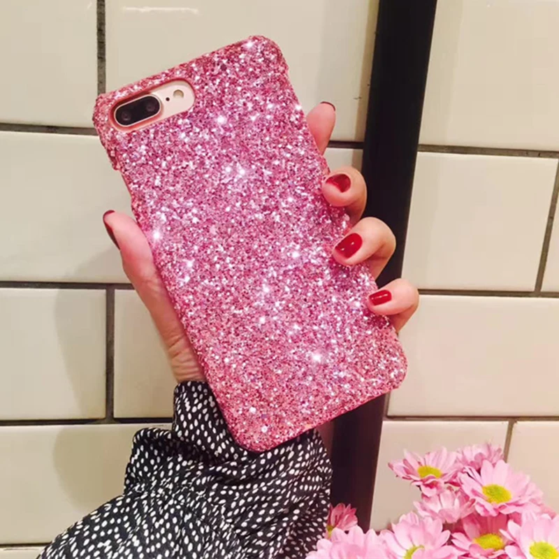 Чехол Bling Star для iPhone 7 чехол с блестками жесткий бриллиантами 11 Pro 5S 6S 8 Plus X XR XS