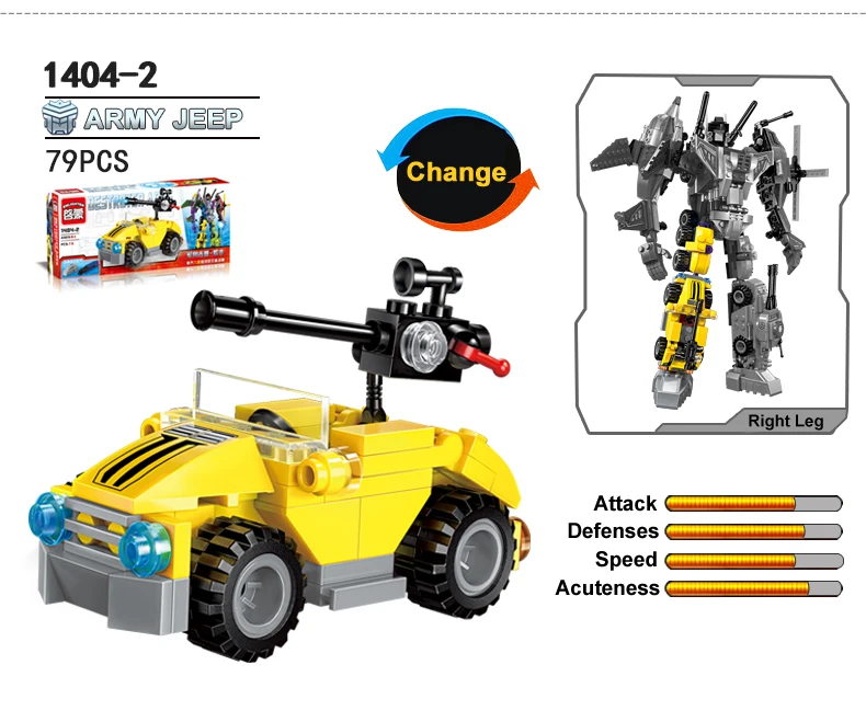 Преобразования фигурки роботов строительные блоки просвещать 1404 меха 6in1 головоломка блоки действие Игрушка совместима лега строительные игрушки