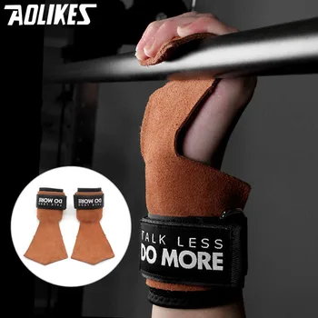 

1Pair Cowhide Hand Grips Gymnastics Glove Grips Anti-Skid Gym Fitness Gloves Weight Lifting Grip Gym Crossfit Trainining