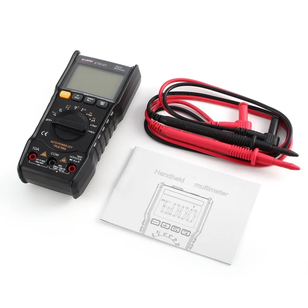 ET8101 Цифровой мультиметр 5999 отсчетов True RMS AC/DC Вольт Ампер Ом Емкость Частота NCV