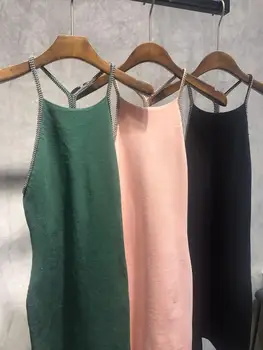 

2020 summer new backless sexy slim bag hip stretch dress