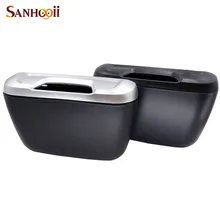 Авто Мини-корзина для мусора, откидная открывающаяся Автомобильная мусорная корзина, бумажный Чехол-держатель, органайзер для автомобиля, офиса, дома