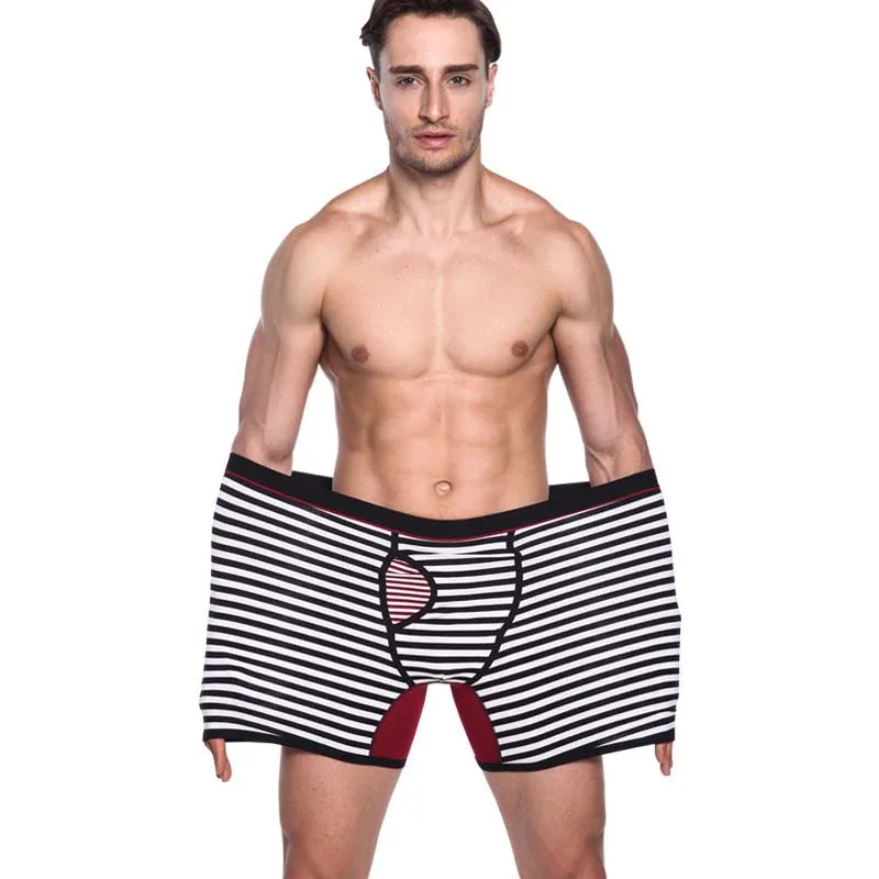 

2019 new Fashion big size Shorts Men Cotton Underwear Breathable Mid waist Men long boxers Spandex long Male cotton Underpants