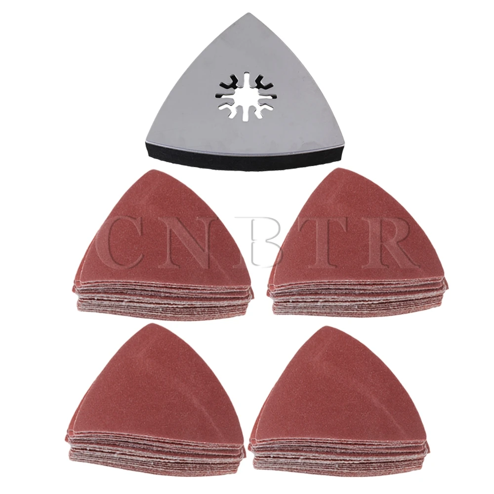 CNBTR 5 x 80mm Universal Oscillating Polishing Triangular Sanding Pad Sandpaper Set