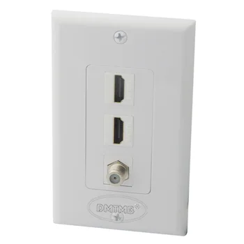 

Dual HDMI F head TV wall plate with female to female connector