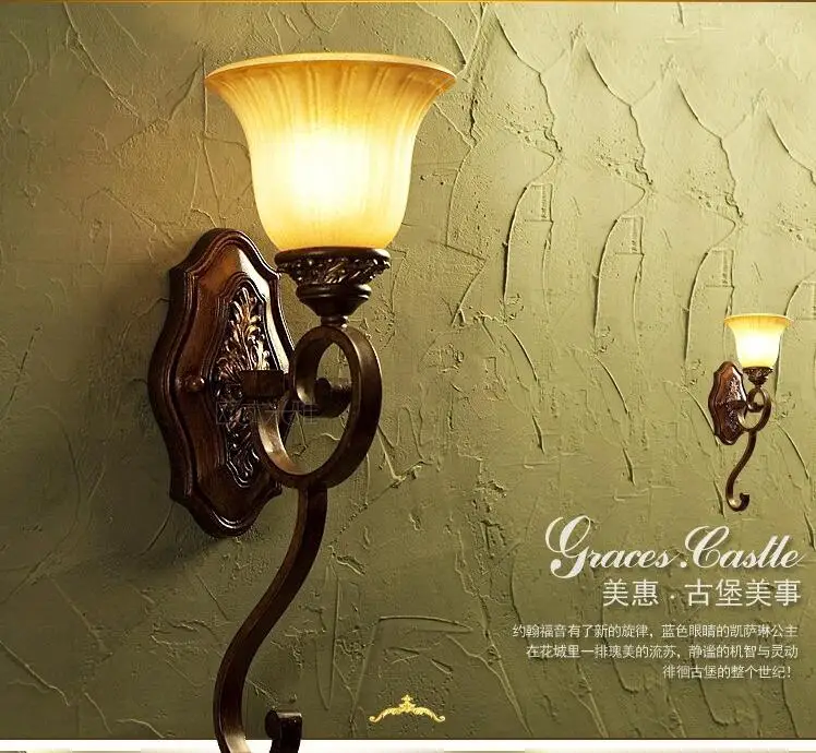 

2017 new European style wall lamp mirror wall lights bedside lamp lighting lamp room American pastoral village Wall Lamps FG670