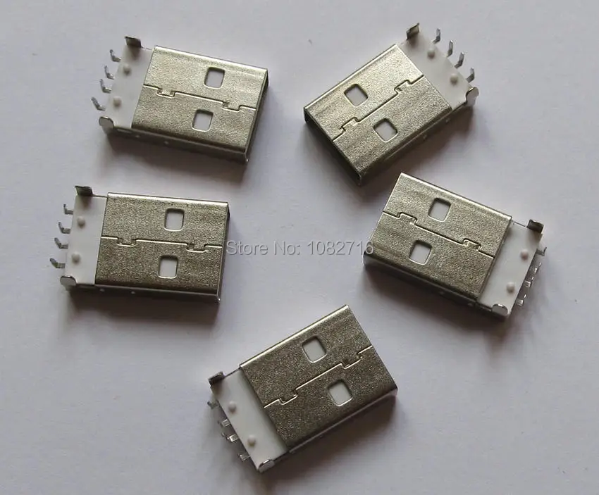 

Free Shipping . 20pcs ( pack ) DIY USB 2.0 type-A 90 right angle plug 4 pins male adapter solder wire connector